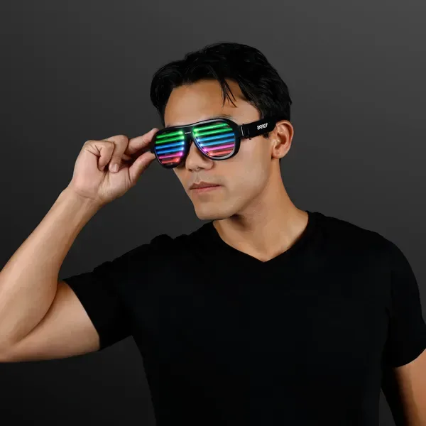 Rechargeable LED Rave Glasses, Sound Reactive Equalizer Lights — view 5