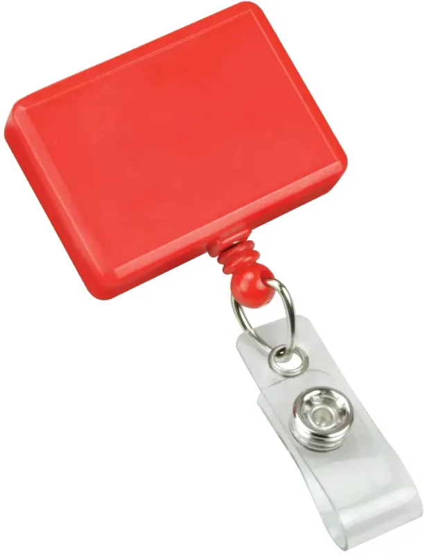Custom Logo Badge Reel - Clear Vinyl Strap (Rectangle) — view 2