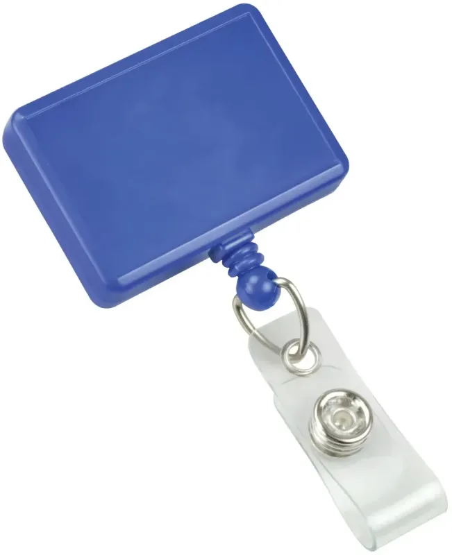 Custom Logo Badge Reel - Clear Vinyl Strap (Rectangle) — view 3