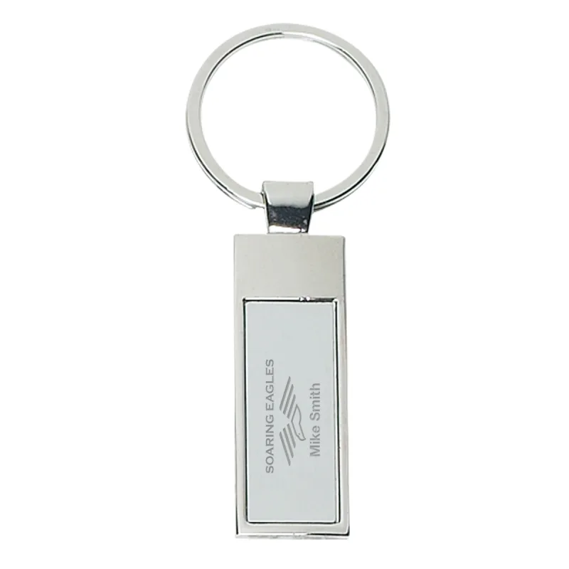 Rectangle Metal Key Tag — view 3