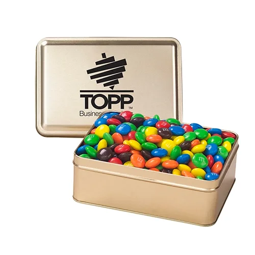 Rectangular Hinged-Lid Metal Storage Tin — view 9