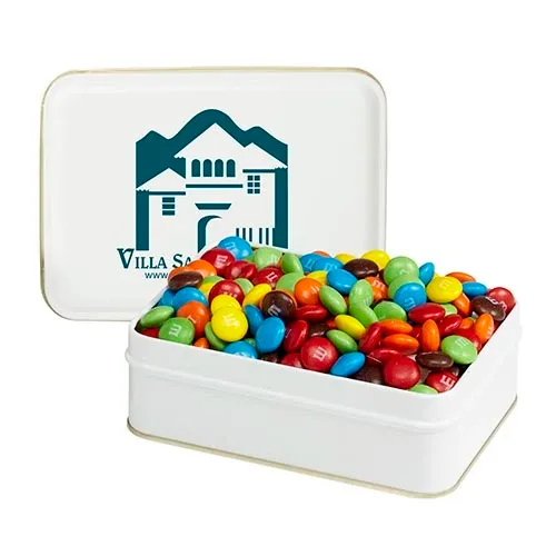 Rectangular Hinged-Lid Metal Storage Tin — view 11
