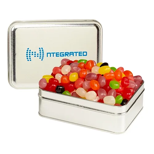 Rectangular Hinged-Lid Metal Storage Tin — view 13