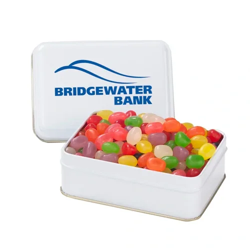 Rectangular Hinged-Lid Metal Storage Tin — view 14