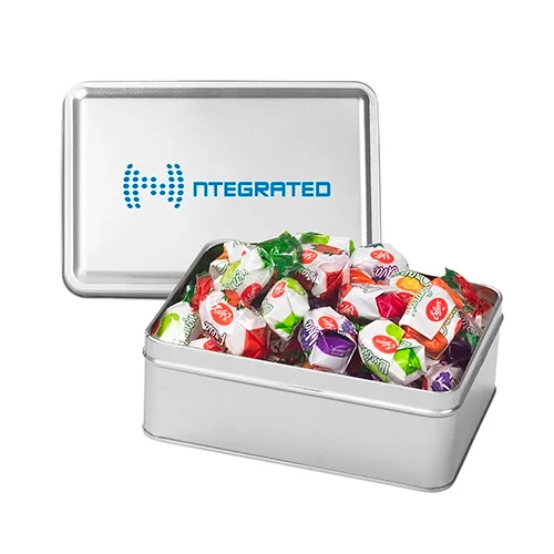 Rectangular Hinged-Lid Metal Storage Tin — view 16