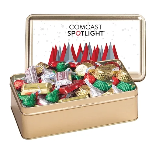 Rectangular Hinged-Lid Metal Storage Tin — view 50