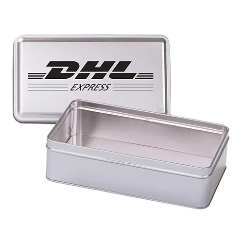Rectangular Hinged-Lid Metal Storage Tin — view 59