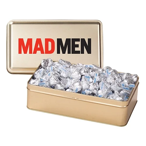 Rectangular Hinged-Lid Metal Storage Tin — view 66