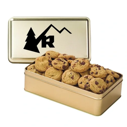 Rectangular Hinged-Lid Metal Storage Tin — view 68