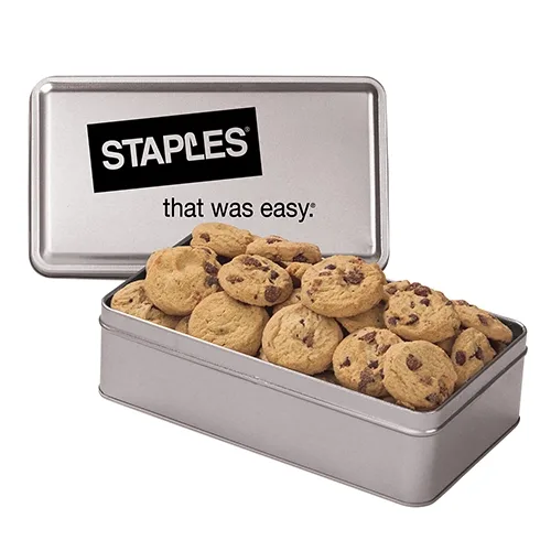 Rectangular Hinged-Lid Metal Storage Tin — view 69