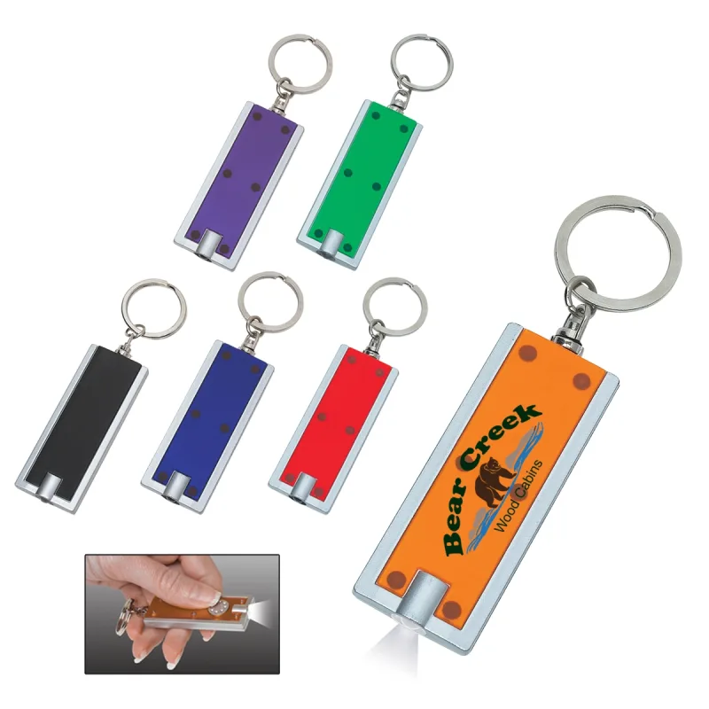Custom Rectangular LED Key Chain — view 9