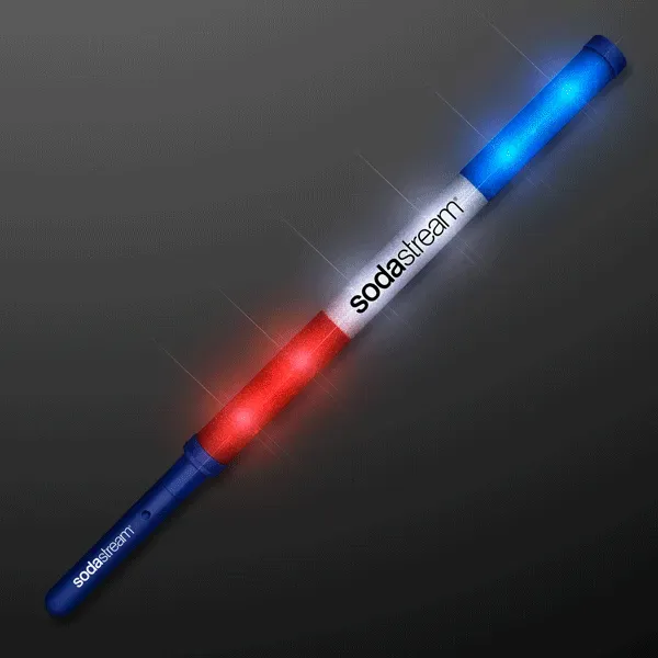 Red, White & Blue LED Light Batons