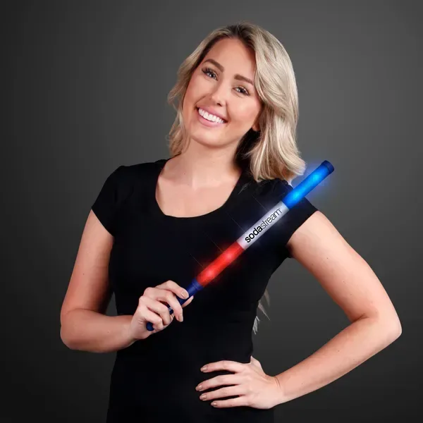 Red, White & Blue LED Light Batons — view 3