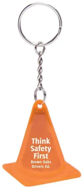 Reflective Safety Cone Keytag