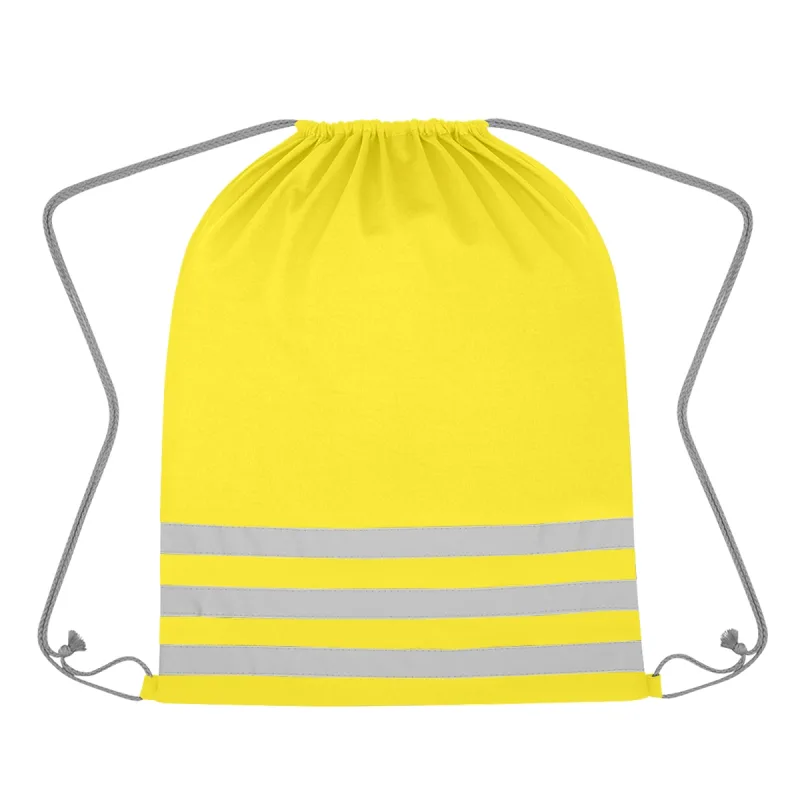Reflective Safety Drawstring Bag — view 2