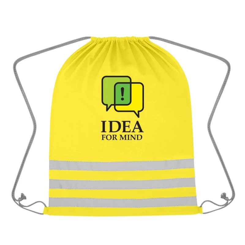 Reflective Safety Drawstring Bag — view 3