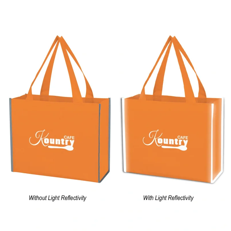 Reflective Shopper Laminated Reflective Non-Woven Shopper Bag — view 2
