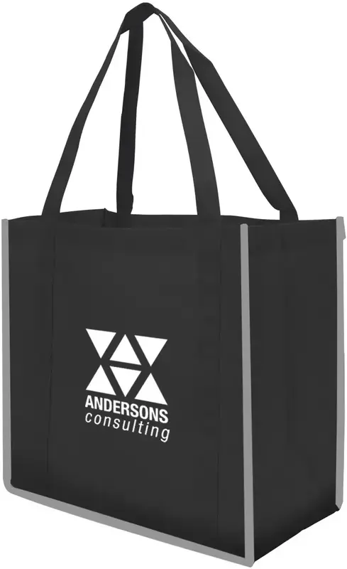 Reflective Shopper Reflective Large Non-Woven Grocery Tote Bag