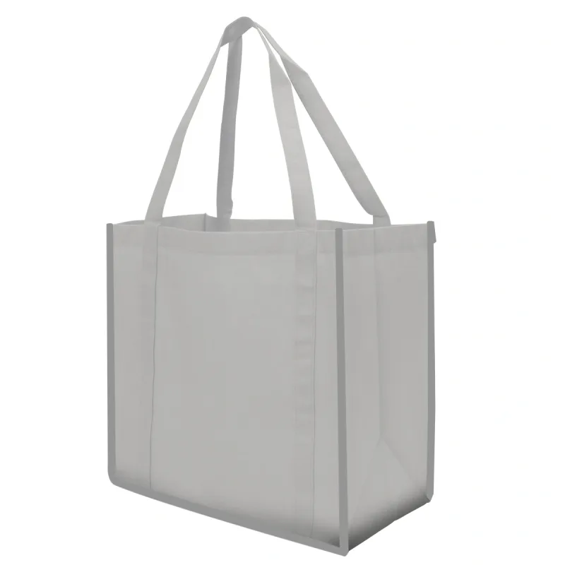 Reflective Shopper Reflective Large Non-Woven Grocery Tote Bag — view 5