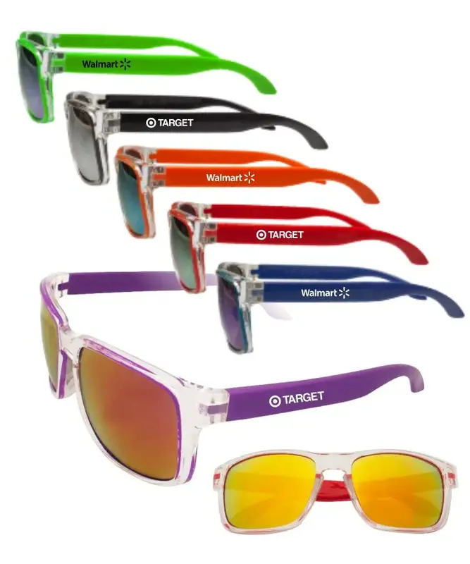 Reflective Two-Tone UV Protection Sunglasses
