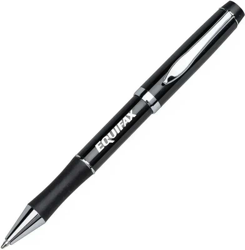 Regal Custom Metal Pen with Rubber Grip & Chrome Trim