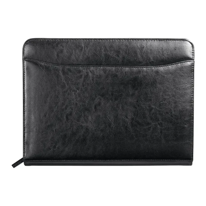 Renaissance Italian Style Leather Zippered Padfolio with FSC® Mix Paper — view 3