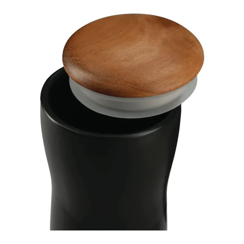 Reno Double Wall Ceramic Tumbler w/Wood Lid 10oz — view 3