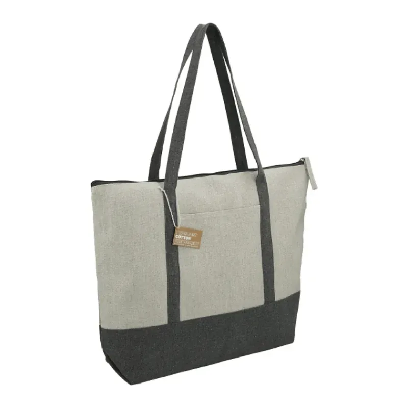 Repose 10oz Recycled Cotton Zippered Tote — view 2