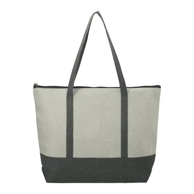 Repose 10oz Recycled Cotton Zippered Tote — view 4