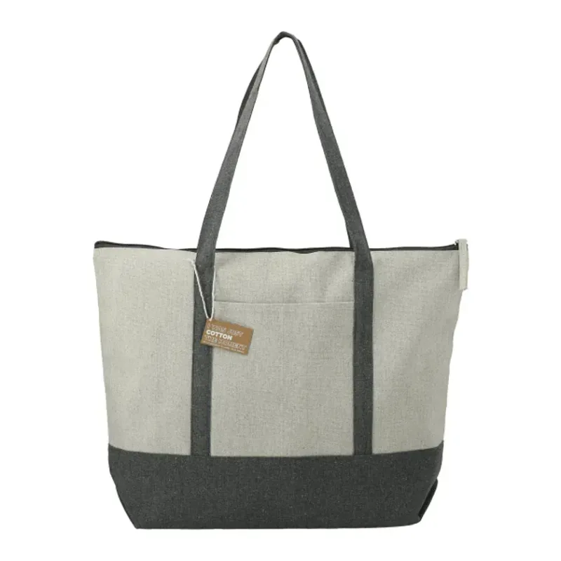 Repose 10oz Recycled Cotton Zippered Tote — view 5