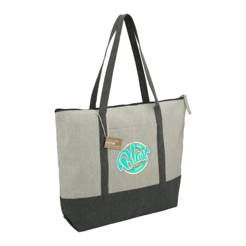 Repose 10oz Recycled Cotton Zippered Tote — view 6