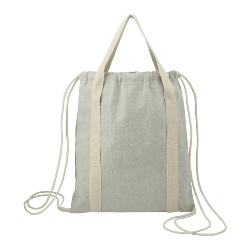 Repose 5oz. Recycled Cotton Drawstring Bag — view 2