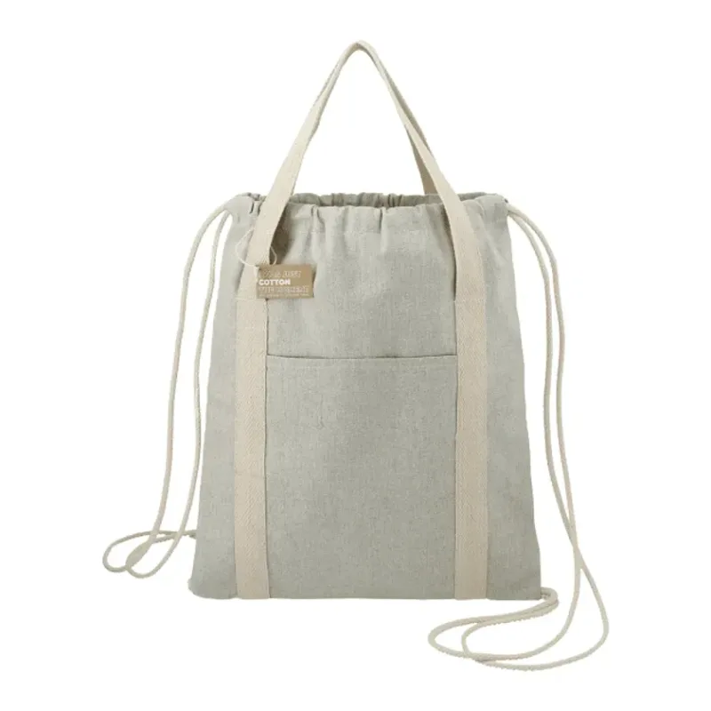 Repose 5oz. Recycled Cotton Drawstring Bag — view 5