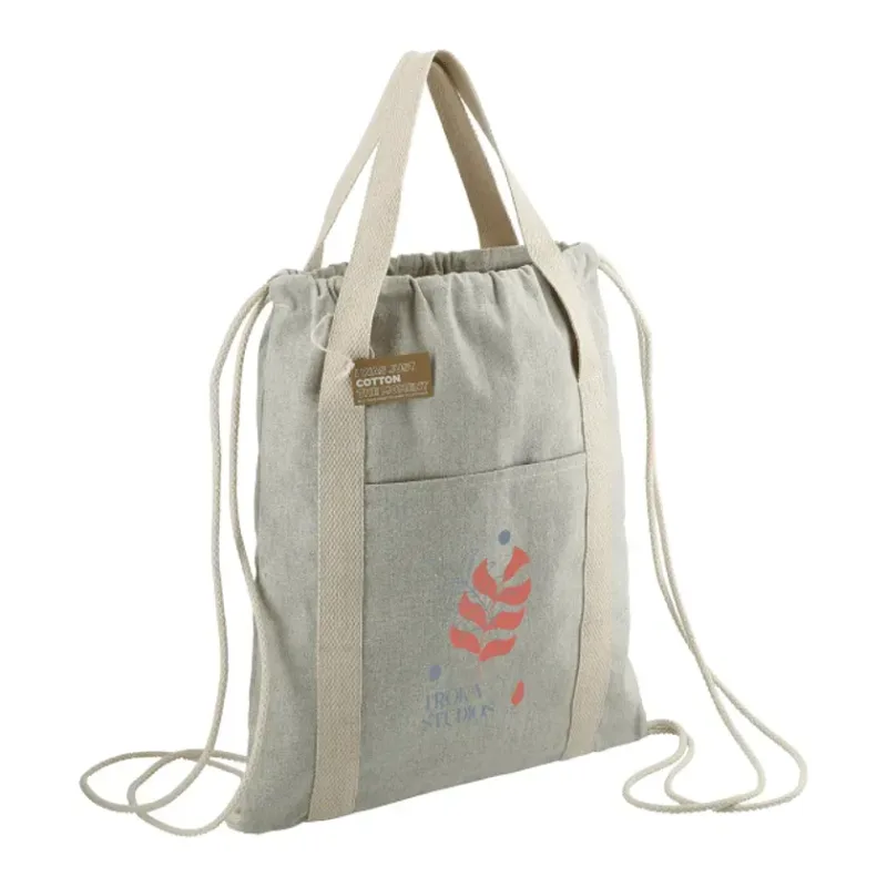 Repose 5oz. Recycled Cotton Drawstring Bag — view 6