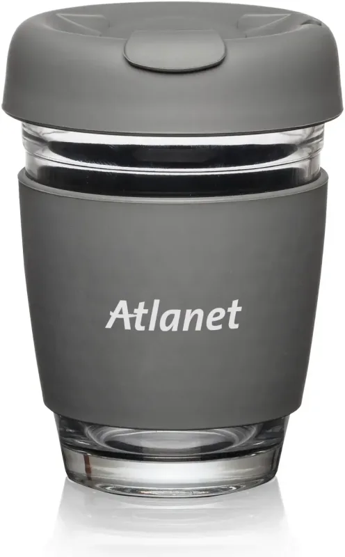Retiro Borosilicate Glass Tumbler w/Silicone Lid - 8oz — view 3