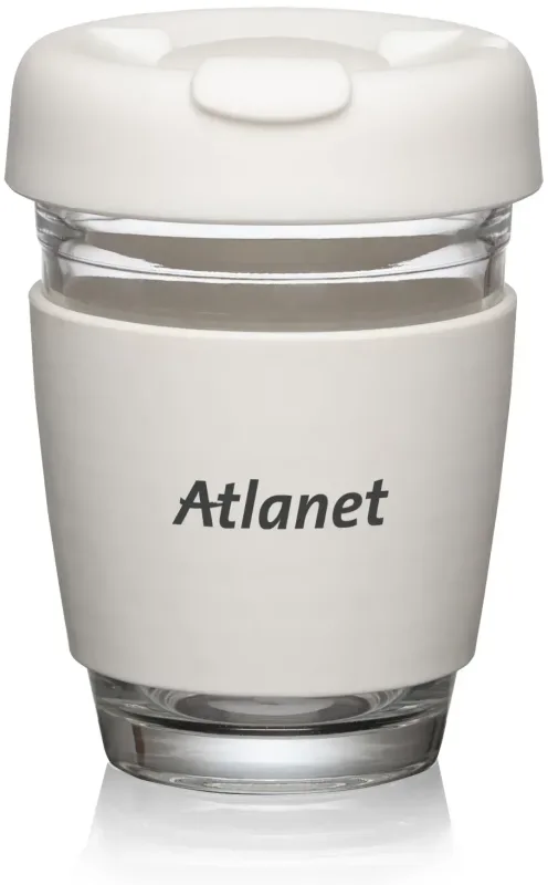 Retiro Borosilicate Glass Tumbler w/Silicone Lid - 8oz — view 4