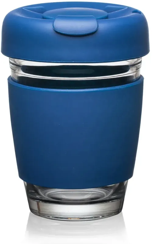 Retiro Borosilicate Glass Tumbler w/Silicone Lid - 8oz — view 8