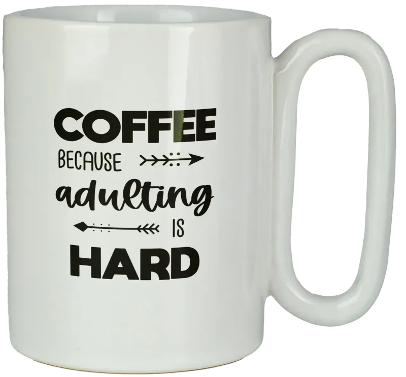 Retro 11 Oz Ceramic Mug With Large Handle — view 4