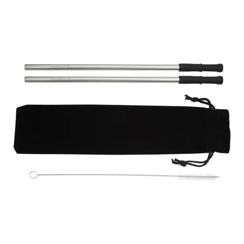 Personalized Stainless Steel Straw Set with Brush — view 3