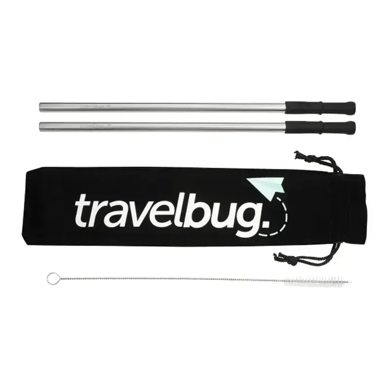 Personalized Stainless Steel Straw Set with Brush
