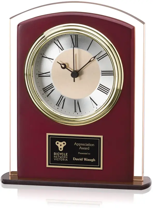 Rosewood Customizable Rhonda Desk Clock