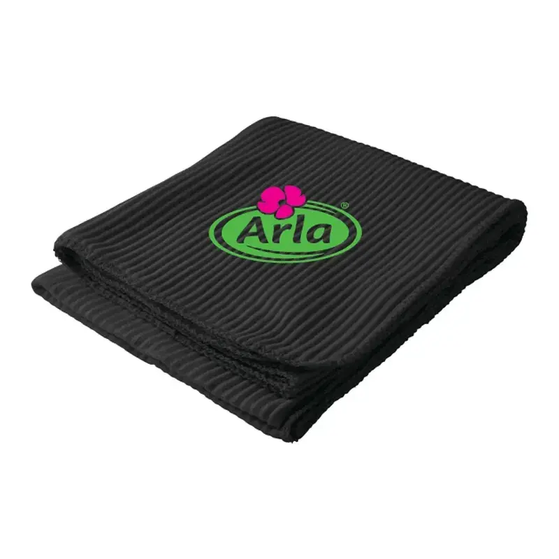 Personalized Ribbed Fleece Blanket - 50" x 60" Unfolded