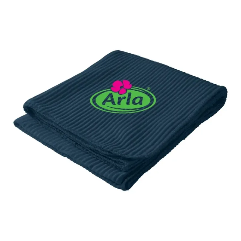 Personalized Ribbed Fleece Blanket - 50" x 60" Unfolded — view 4