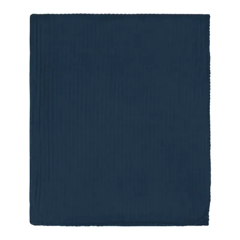Personalized Ribbed Fleece Blanket - 50" x 60" Unfolded — view 5