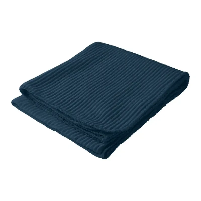 Personalized Ribbed Fleece Blanket - 50" x 60" Unfolded — view 6