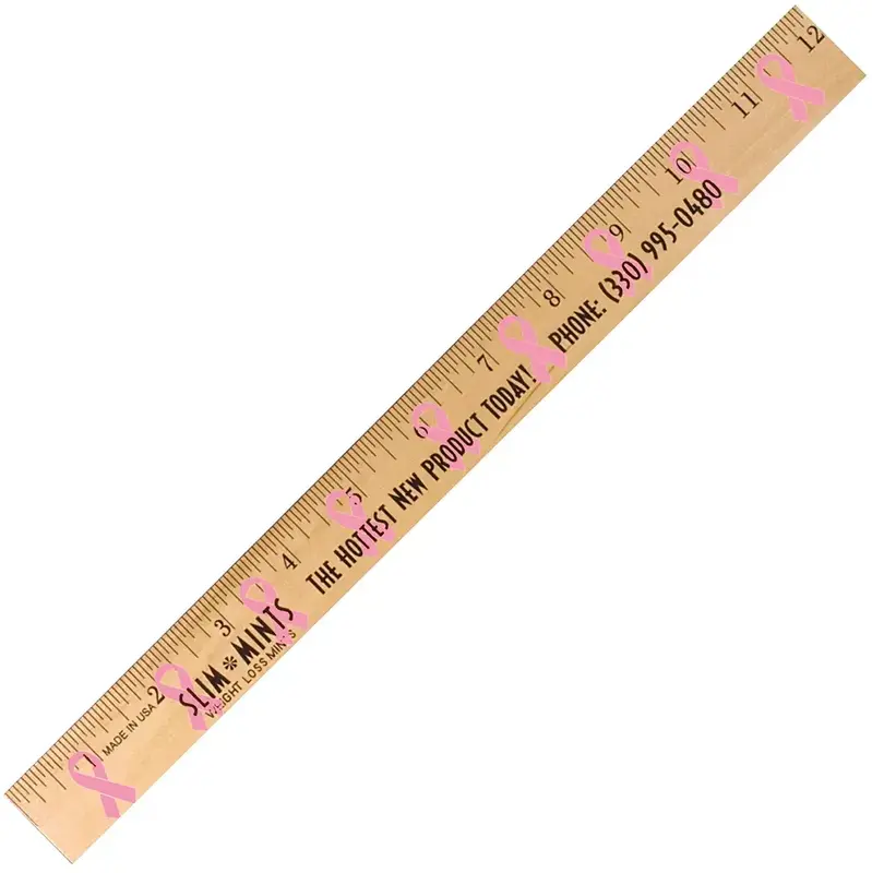 Ribbon Background Rulers - Clear Lacquer Finish