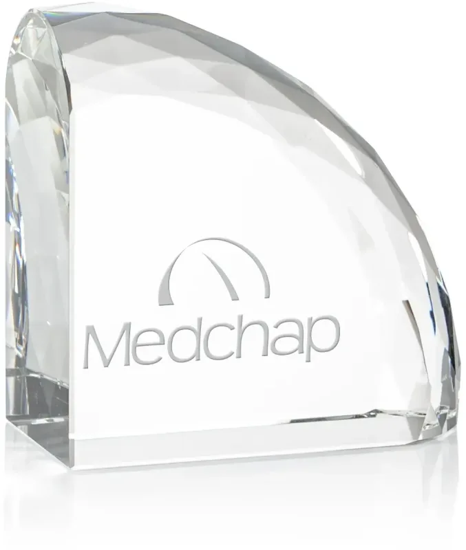 Crystal Arch Bookends - Custom Engraved — view 4
