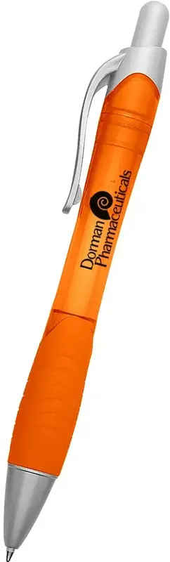 Rio Ballpoint Pen With Contoured Rubber Grip