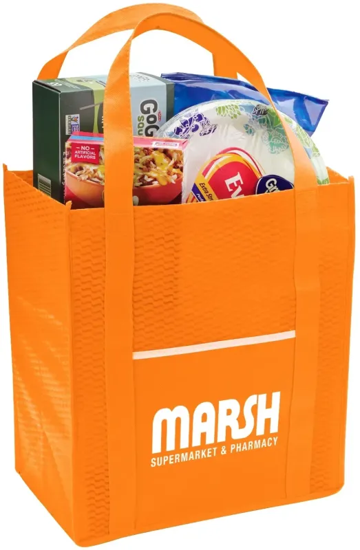 Custom Riptide Non-Woven Grocery Tote Bag — view 3