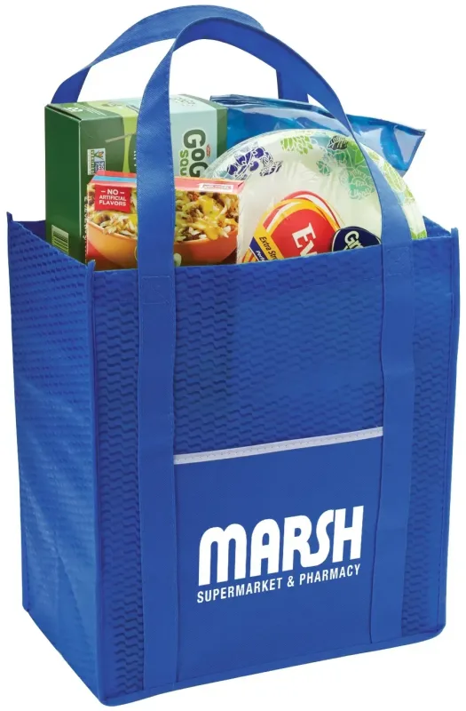Custom Riptide Non-Woven Grocery Tote Bag — view 5